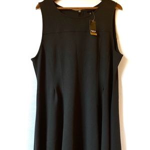 Torrid Black sleeveless scuba fluted dress with back zipper Size 20